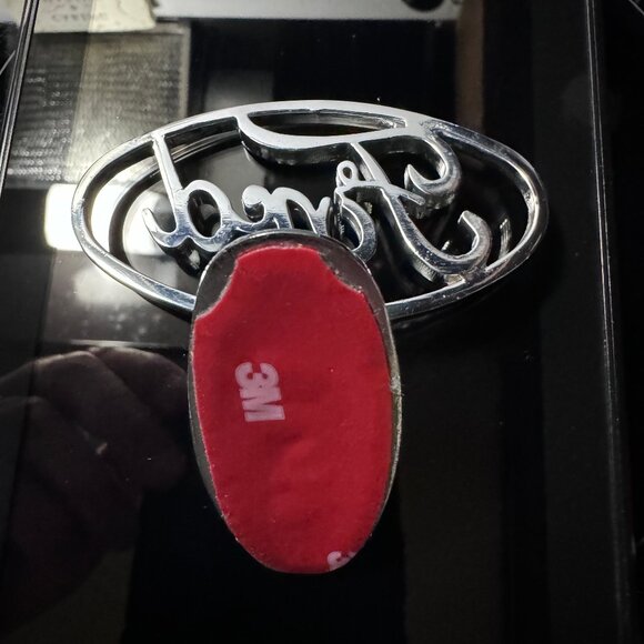 FORD Logo Metal Chrome Hood Ornament 3M Self Stick Aplication. - Picture 5 of 6